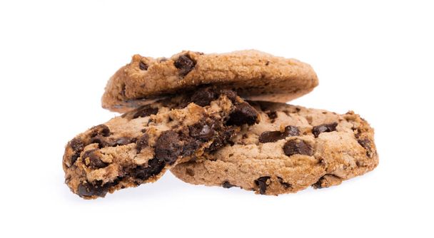 galletas galletas de chocolate galletas de pastelería caseras aisladas sobre fondo blanco
 - Foto, Imagen