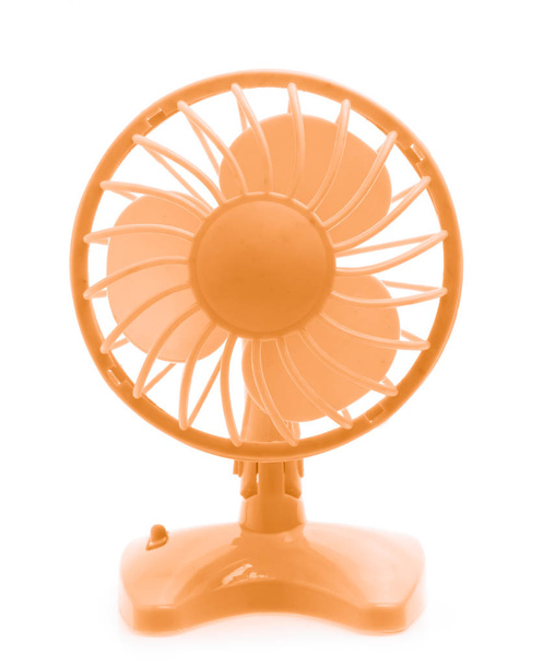 oranžový ventilátor izolované na bílém pozadí - Fotografie, Obrázek