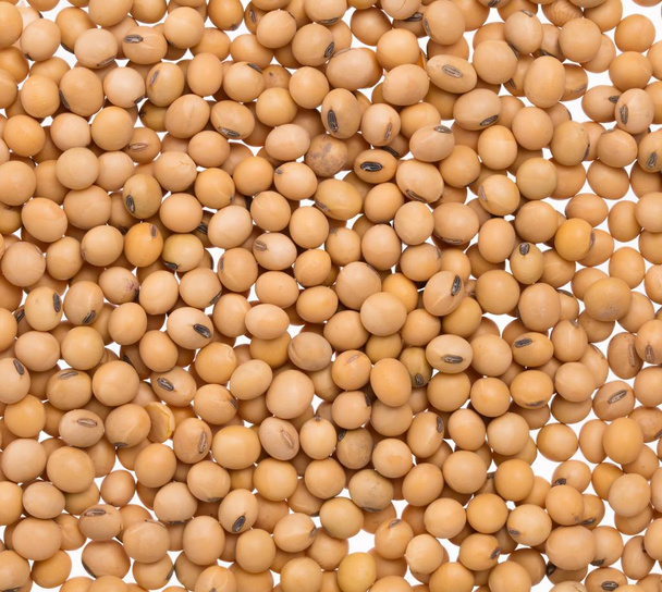 un sacco di semi di soia gialli su sfondo bianco
  - Foto, immagini