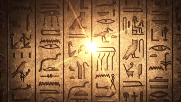 Hieroglyphen auf altägyptischen Steinmetzhintergründen Ägypten, Hieroglyphen, Naher Osten, Archäologie, Alte Ruine, Alte Zivilisation, - Filmmaterial, Video