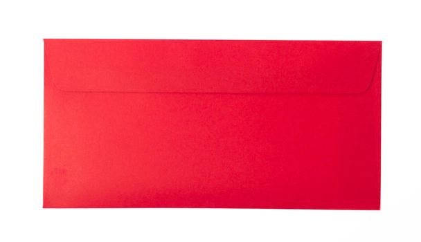O envelope vermelho para dar no dia de ano novo chinês isolado no fundo branco
 - Foto, Imagem