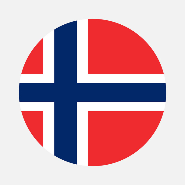 Norveç bayrak dairesi, Vektör resmi ve simgesi - Vektör, Görsel