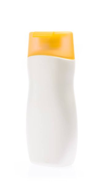Flacon de lotion en plastique isolé sur fond blanc
 - Photo, image