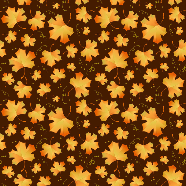 Seamless background with maple leaves. - Vecteur, image