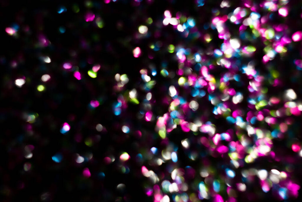 Golden pink glitter christmas blurred abstract background overlay - Foto, Imagen