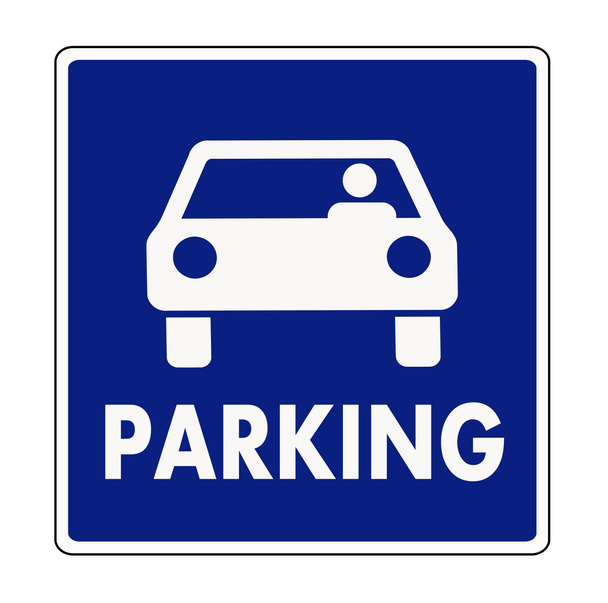 Señal de estacionamiento de automóviles
 - Vector, Imagen