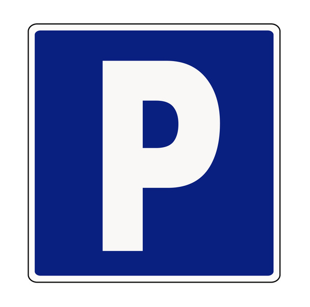 Parkplatzschild - Vektor, Bild