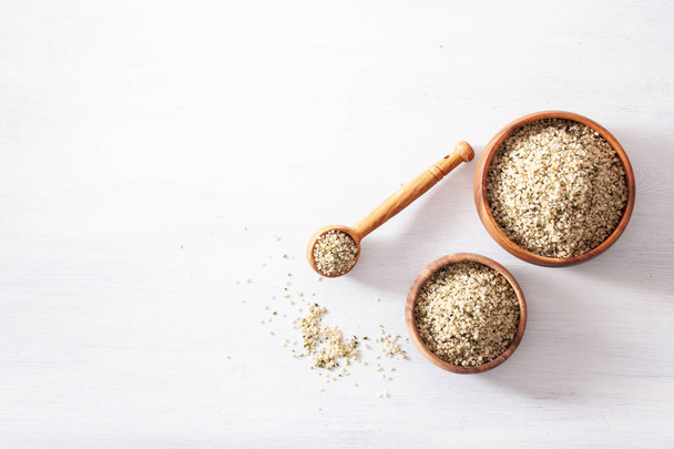 hulled hemp seeds, healthy superfood supplement - Valokuva, kuva