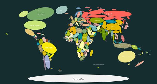 Países abstractos de la Tierra
 - Vector, Imagen