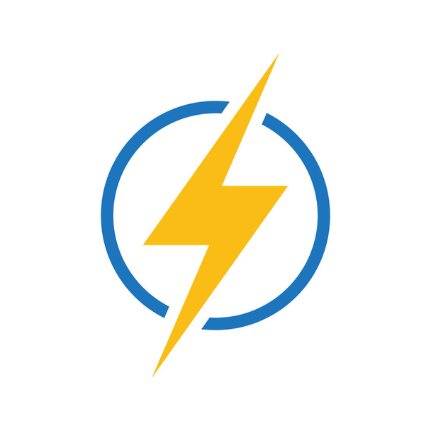 Lightning electric power icon vector - Vector, Image