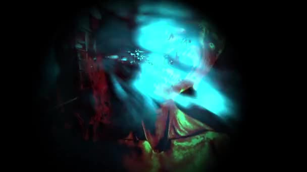 Horror-Zombie mit Effekten, Mischtechnik aus zwei Cg-Animationen - Filmmaterial, Video