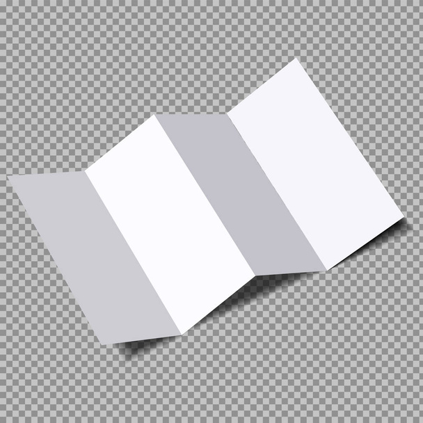 Layout of brochure in 4 fold on a transparent background. Isolated vector object - Vector, Image