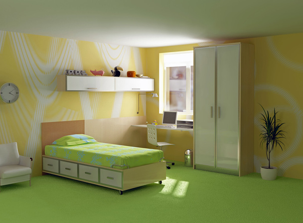Çocuk odası modern iç mimarisi - Fotoğraf, Görsel
