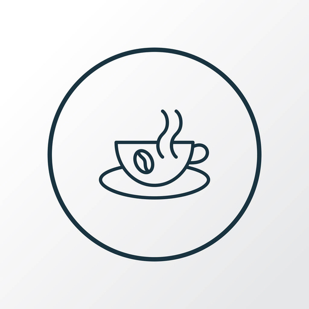 Símbolo de línea de icono de café caliente. Elemento cappuccino aislado de primera calidad en estilo moderno
. - Foto, imagen