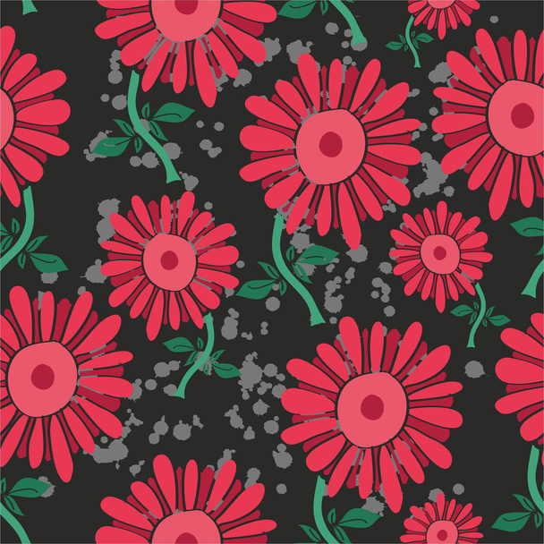 Pattern with a stylized flower - ベクター画像