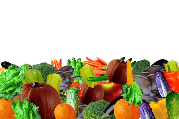 fresh vegetables isolated on white background - Valokuva, kuva