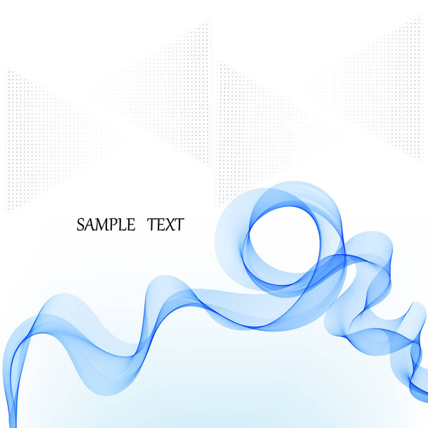 Abstract blue background, futuristic smoke wavy vector illustration eps10 - Vector, Image