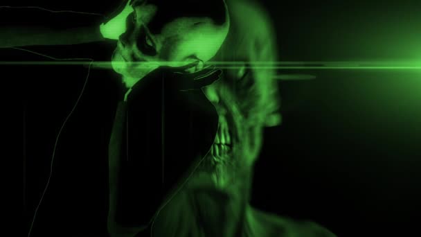 Animatie in hologram stijl - Horror Zombie met effecten, gemengde techniekvan twee CG  - Video