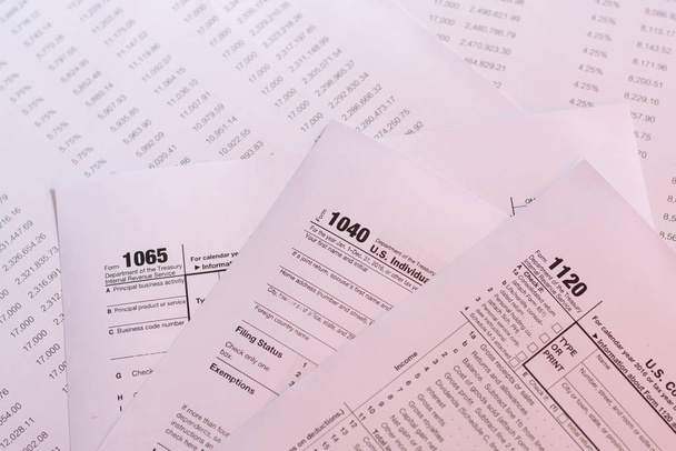 US tax form / taxation concept - Фото, изображение