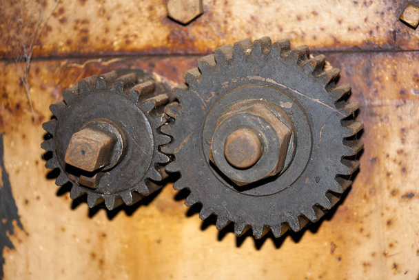steel cog in a factory setting - Photo, Image