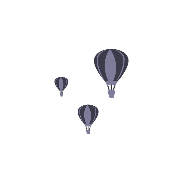 Isolated hor air balloons vehicle fill style icon vector design - Vector, Image