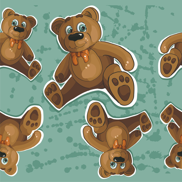 Patrón con un oso marrón
 - Vector, imagen
