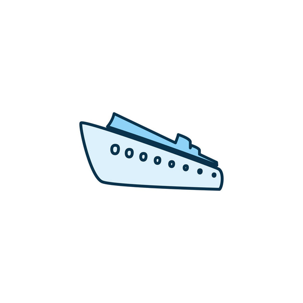 İzole edilmiş gemi araç çizgisi biçim vektör tasarımı - Vektör, Görsel