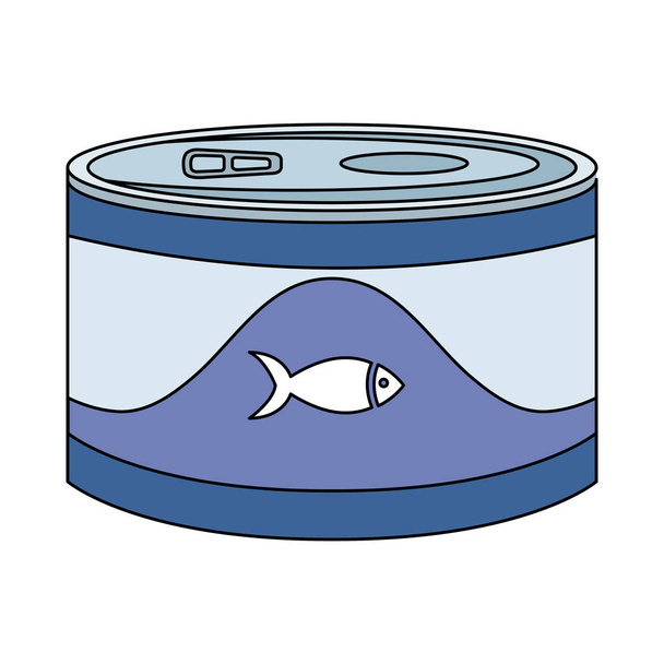 їжа для риби в ізольованій іконі
 - Вектор, зображення