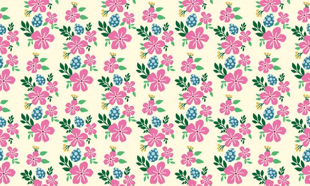 Pattern background for Easter, with beautiful flower and leaf design. Collection - Wektor, obraz