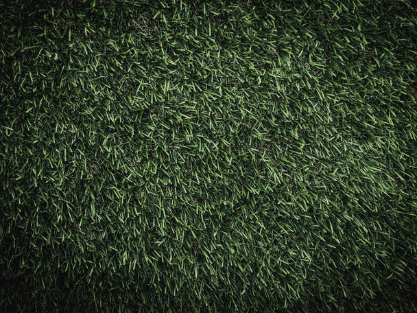 Detailní pohled na zelenou trávu fotbalové hřiště pozadí. Tapeta pro práci a design. - Fotografie, Obrázek
