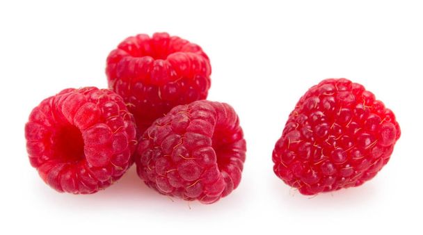 fresh raspberry isolated on white background closeup - Photo, Image