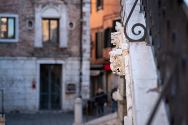 Detail of an old bridge in Venice (Italy) - Foto, afbeelding