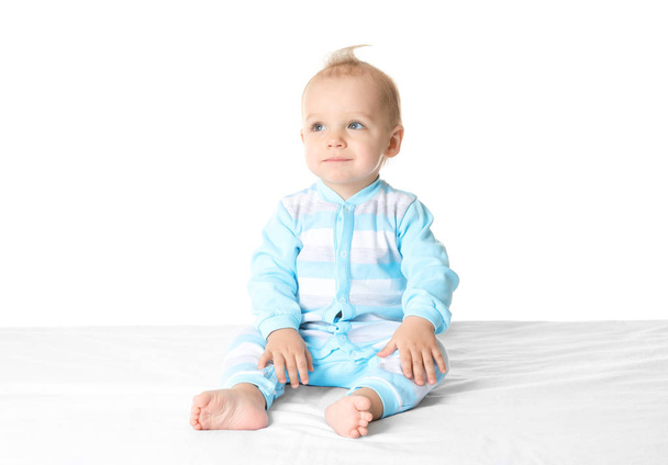 Cute funny baby isolated on white - Valokuva, kuva