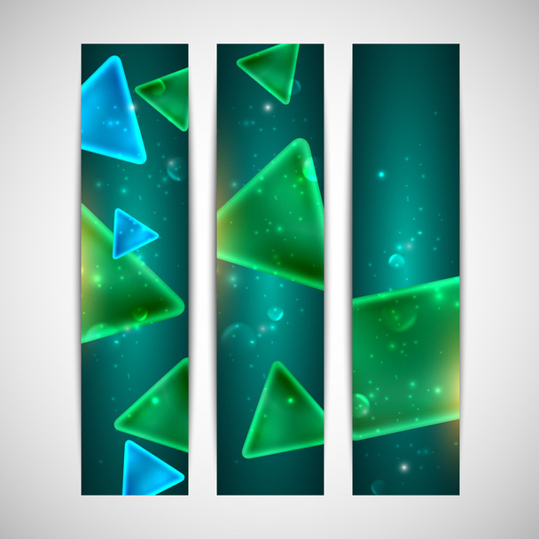 Abstract shiny banners with geometric shapes - Διάνυσμα, εικόνα