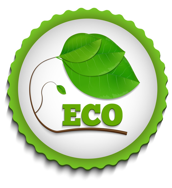 Etiqueta verde ECO
 - Foto, Imagen
