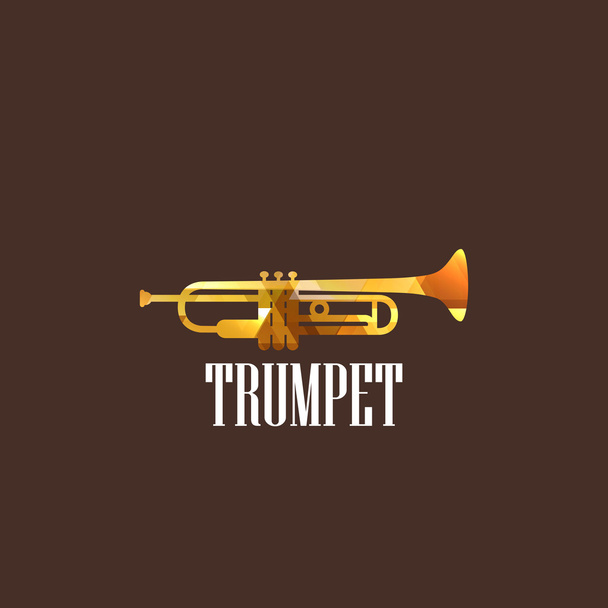 Illustration with diamond trumpet icon - Vector, afbeelding
