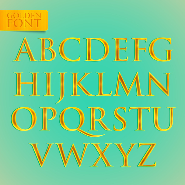 Vector golden font - Vecteur, image