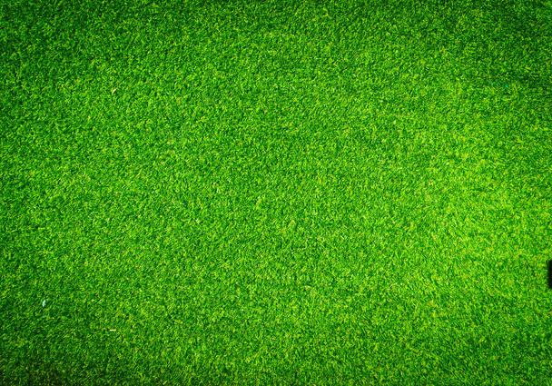 Зеленый рисунок травы с поля для гольфа на заднем плане. Копирование пространства для работы и дизайна, Вид сверху
 - Фото, изображение
