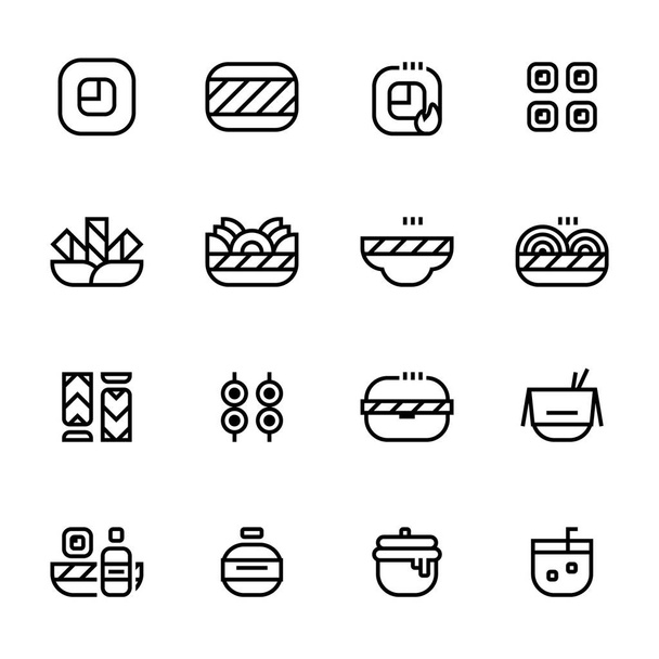 Lineární ikona sushi baru - Vektor, obrázek
