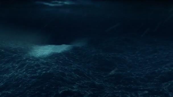 Rettungsflug über den stürmischen Ozean - Filmmaterial, Video
