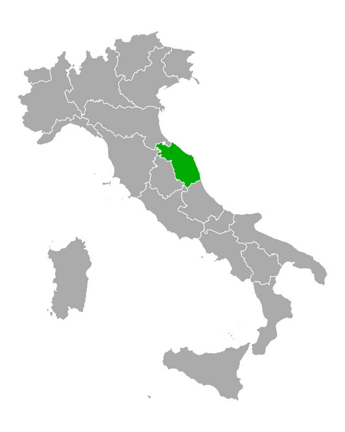Karte von Marken in Italien - Vektor, Bild
