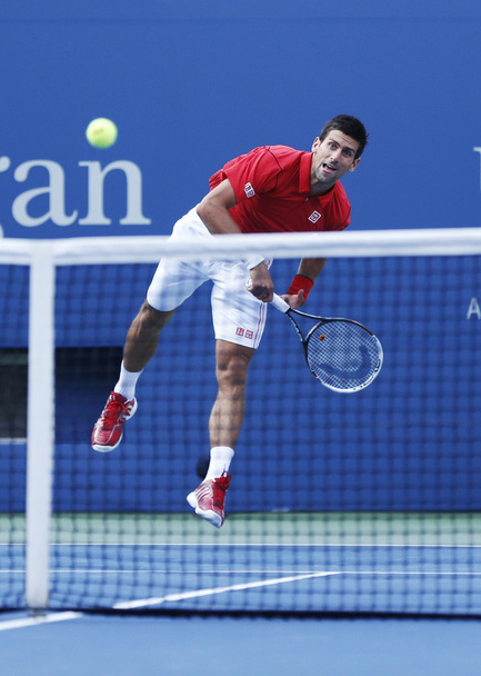Professional tennis player Novak Djokovic during fourth round match at US Open 2013 - Φωτογραφία, εικόνα