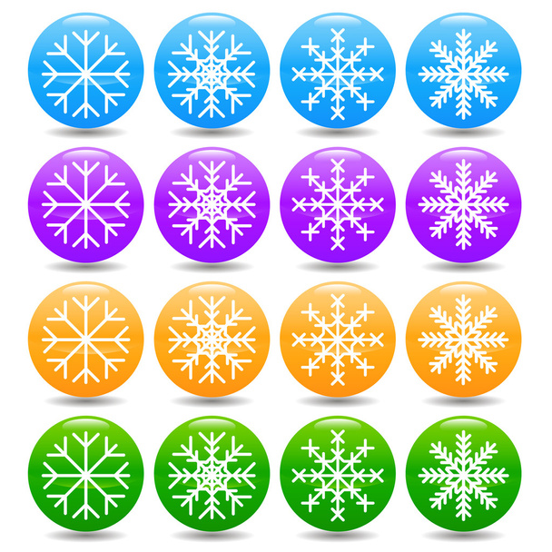 Snowflake set - Vector, Imagen