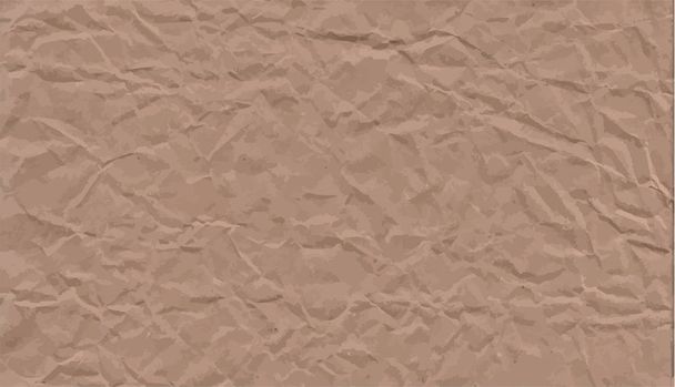 Texture of brown craft crumpled paper background Vector Image