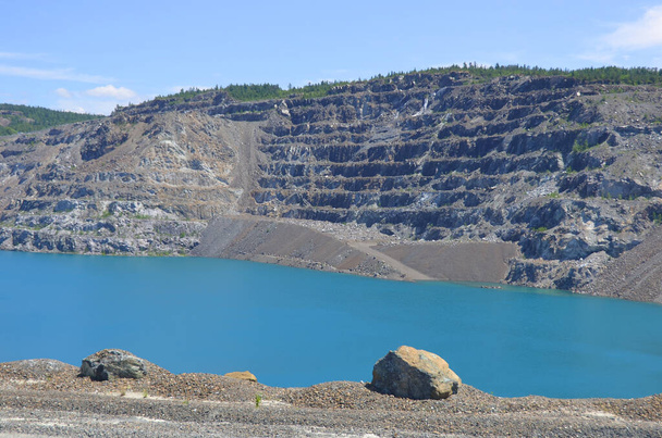 Gesloten asbestmijn Black Lake (Thetford Mines) Quebec Canada - Foto, afbeelding
