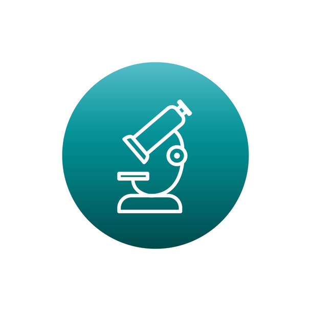 Дизайн иконок в стиле блочного градиента изолированного химического микроскопа
 - Вектор,изображение