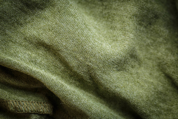 Different textured green fabric for clothes and decor - 写真・画像