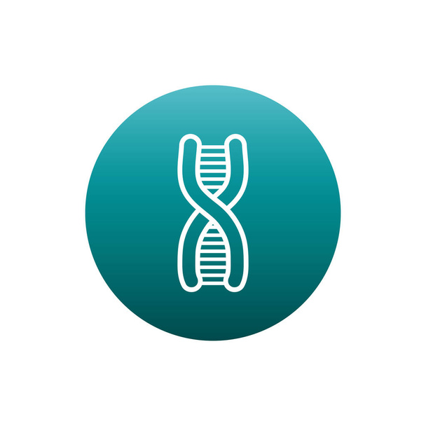 Isolated dna structure block gradient style icon vector design - Wektor, obraz