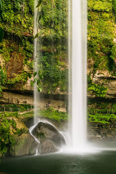 Gros plan sur la jolie cascada de Misol-H à Salto del Agua, Palenque, Chiapas, Mexique
. - Photo, image