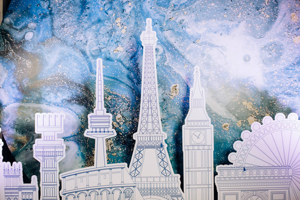 Ιδέες για γάμο, πύργος του Άιφελ στο Παρίσι, διακόσμηση γάμου - Φωτογραφία, εικόνα